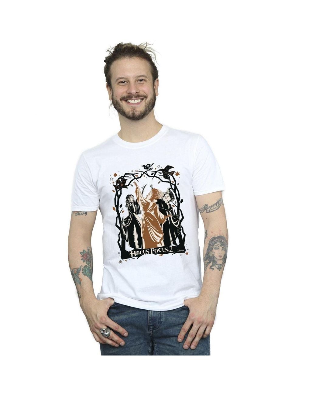 Disney Gray Hocus Pocus Birds T-Shirt for men