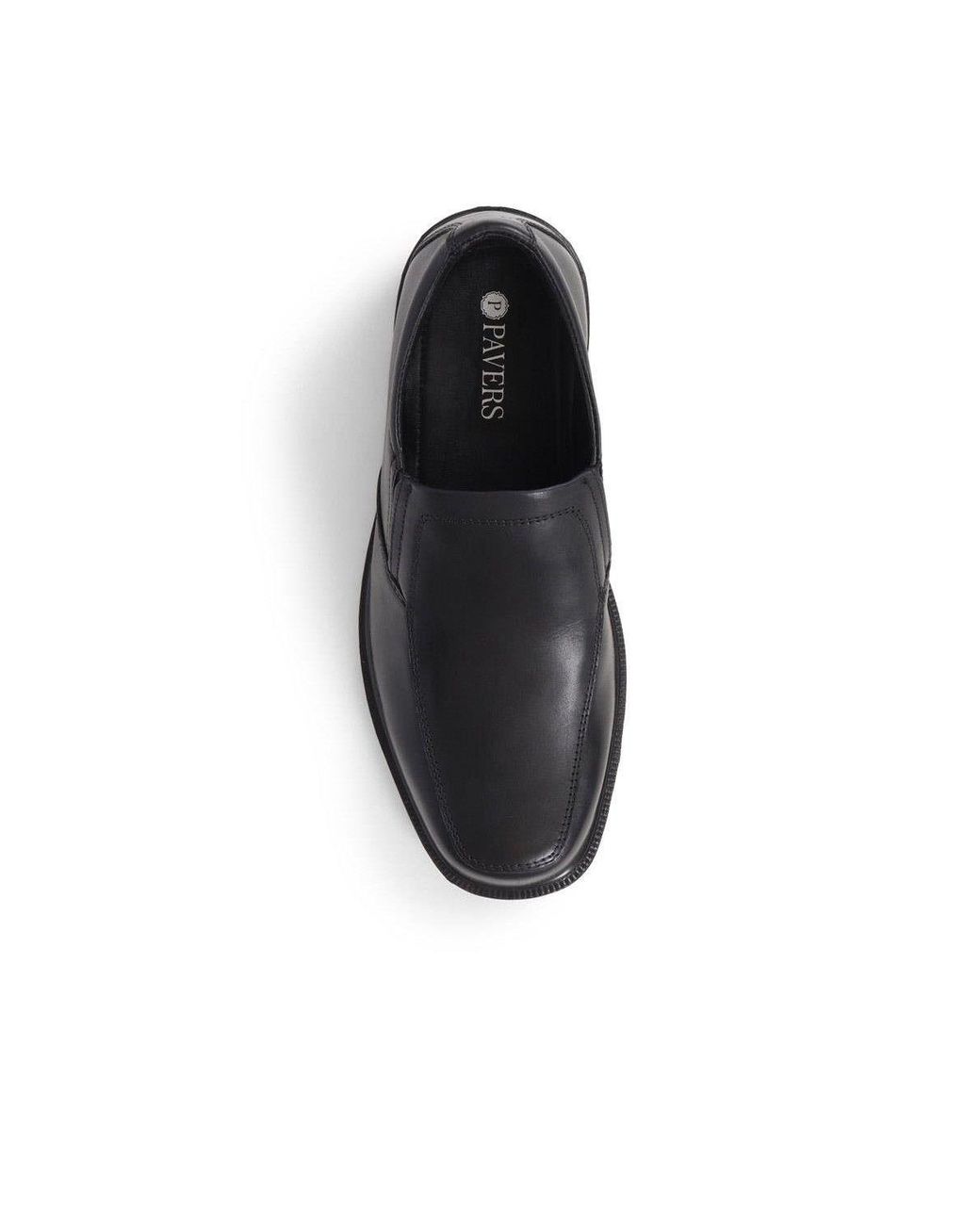 Pavers Brown Smart Leather Slip-On Shoes for men