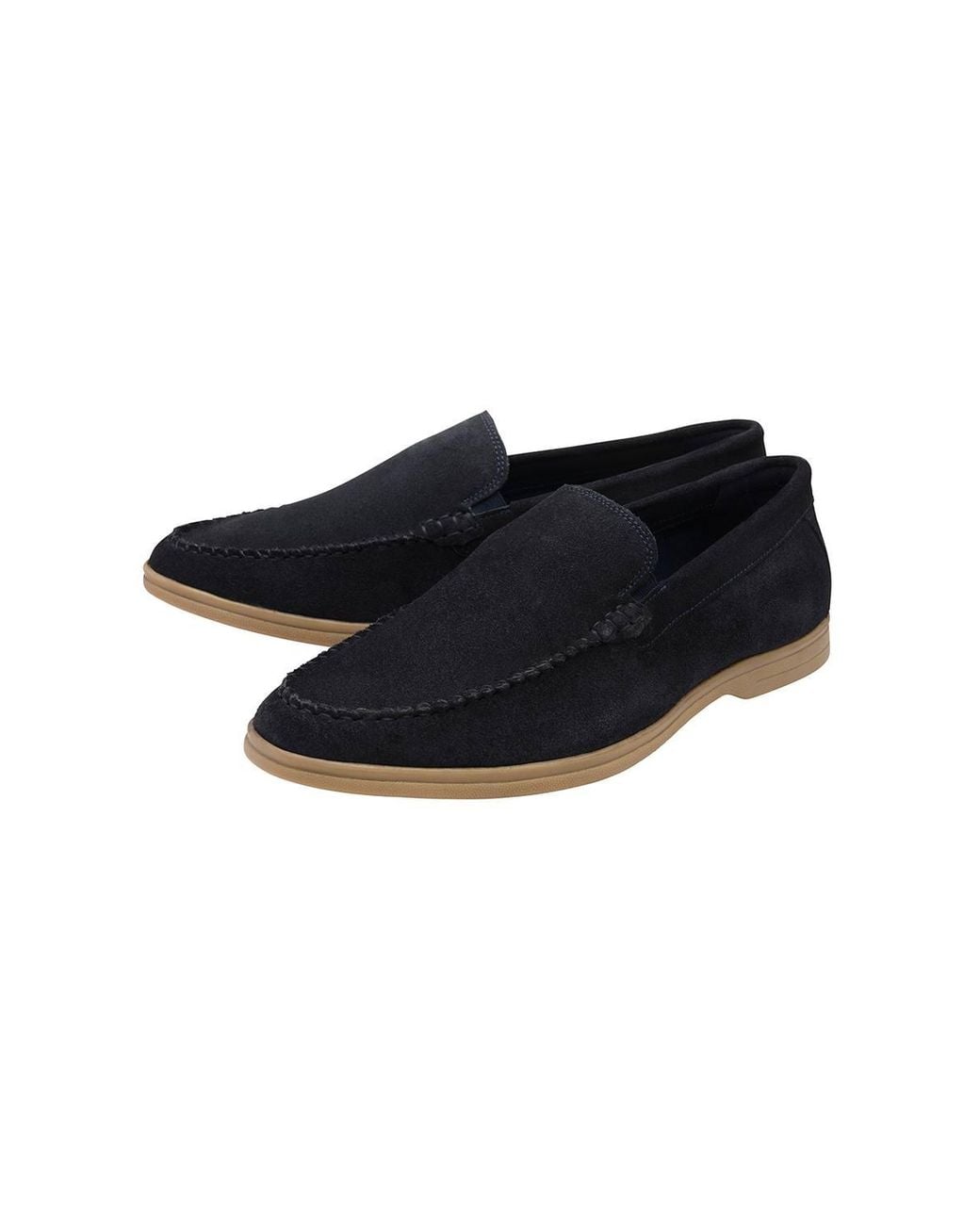 Lotus Blue 'Drakon' Suede Loafers for men