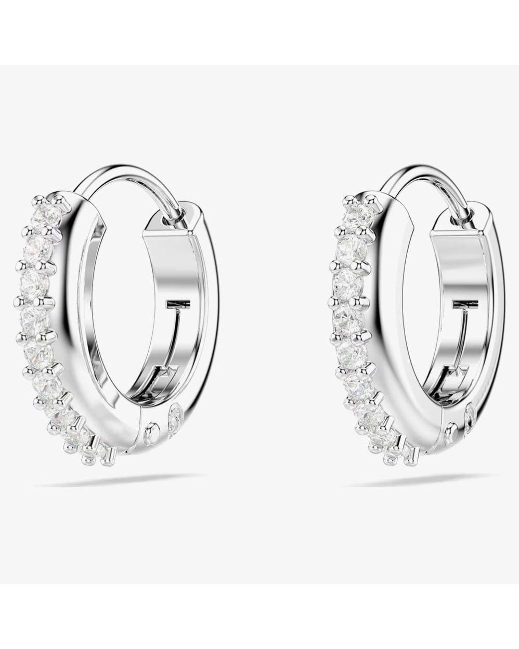 Swarovski Metallic Matrix Tennis Crystal Hoop Earrings 5690670