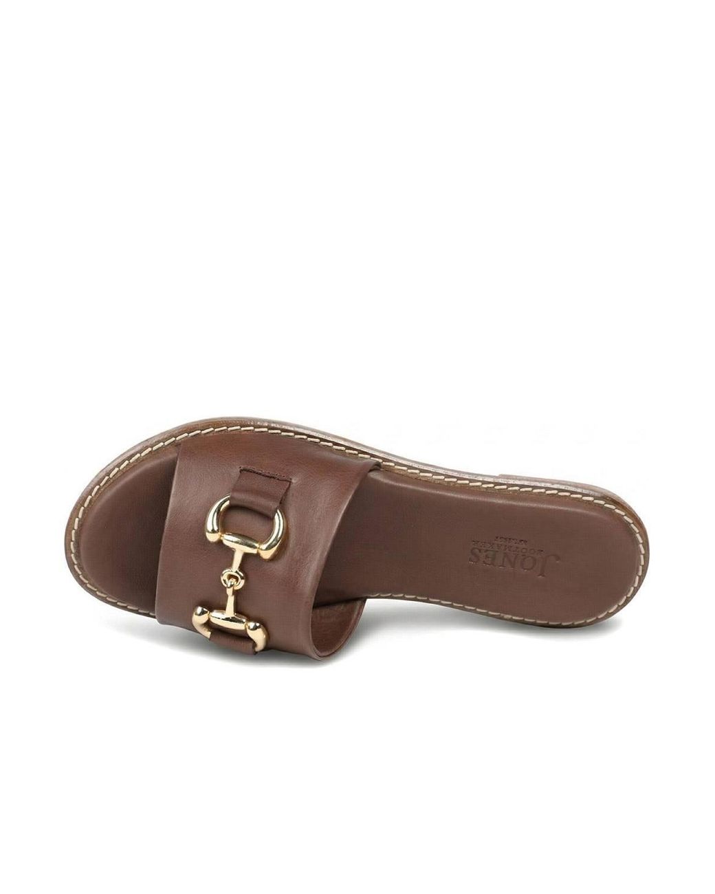 Jones Bootmaker Brown Emillina Leather Buckle Mule Sandals