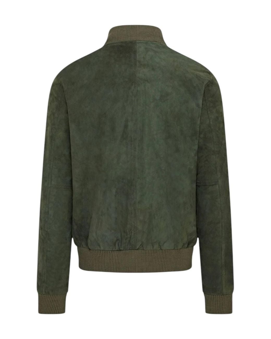 Infinity Leather Green Goat Suede Ma-1 Bomber Jacket-North for men
