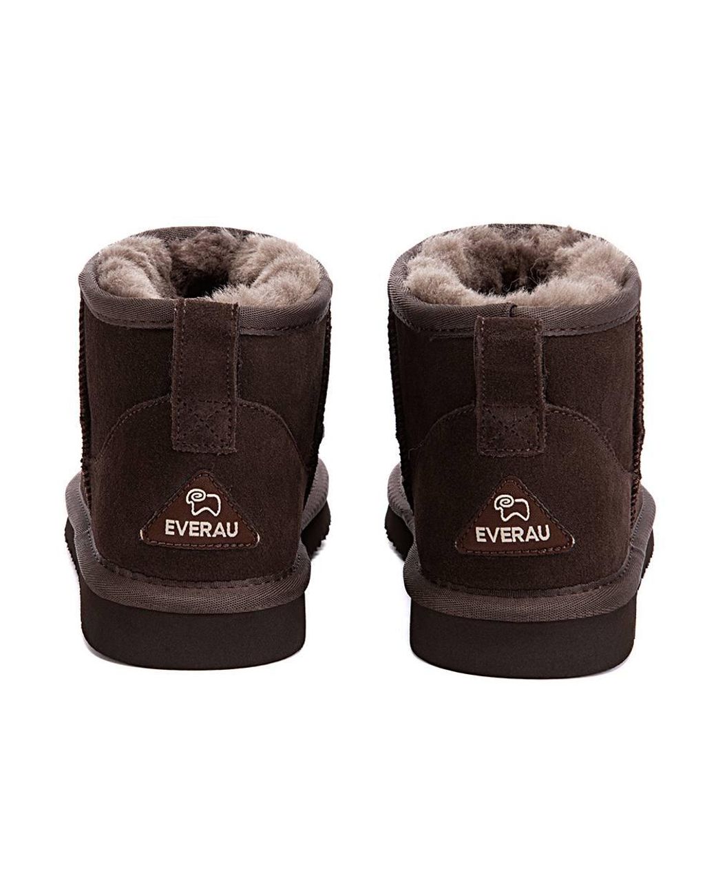 EverAu Australia Brown Real Sheepskin Finch Ultra Mini Classic Boots With Eva Sole