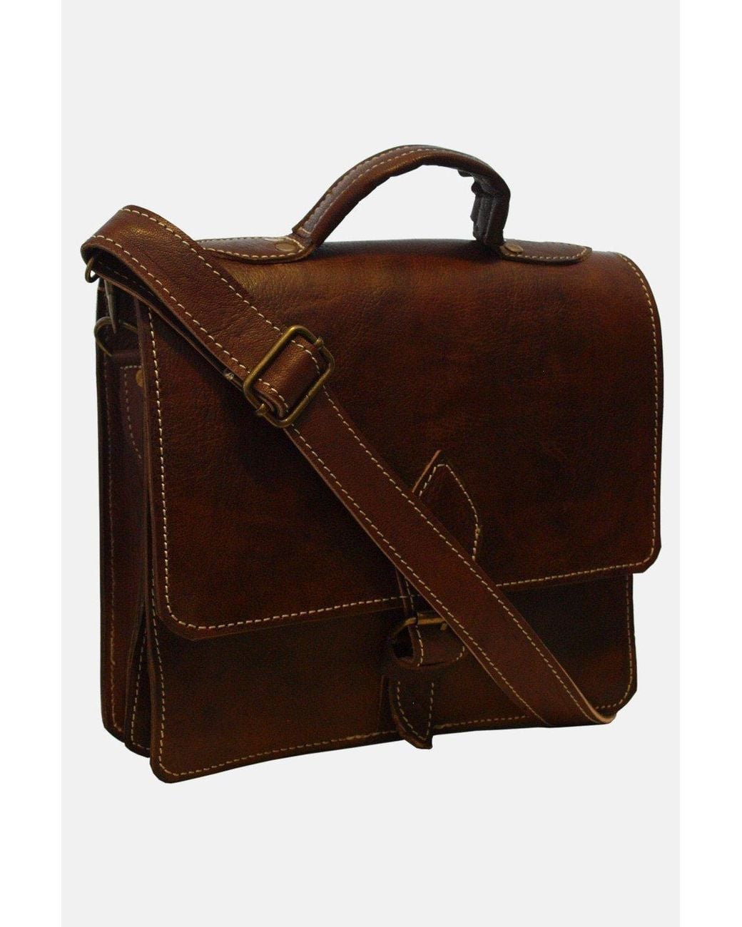 Berber Leather Brown 'The Casablanca' Mini Leather Satchel