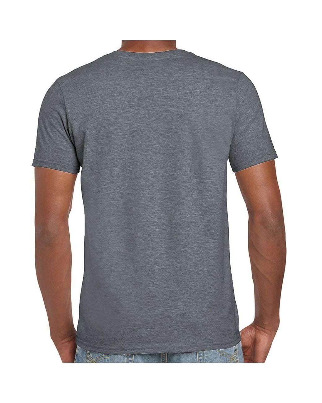 Gildan Blue Soft Style Ringspun T-Shirt for men