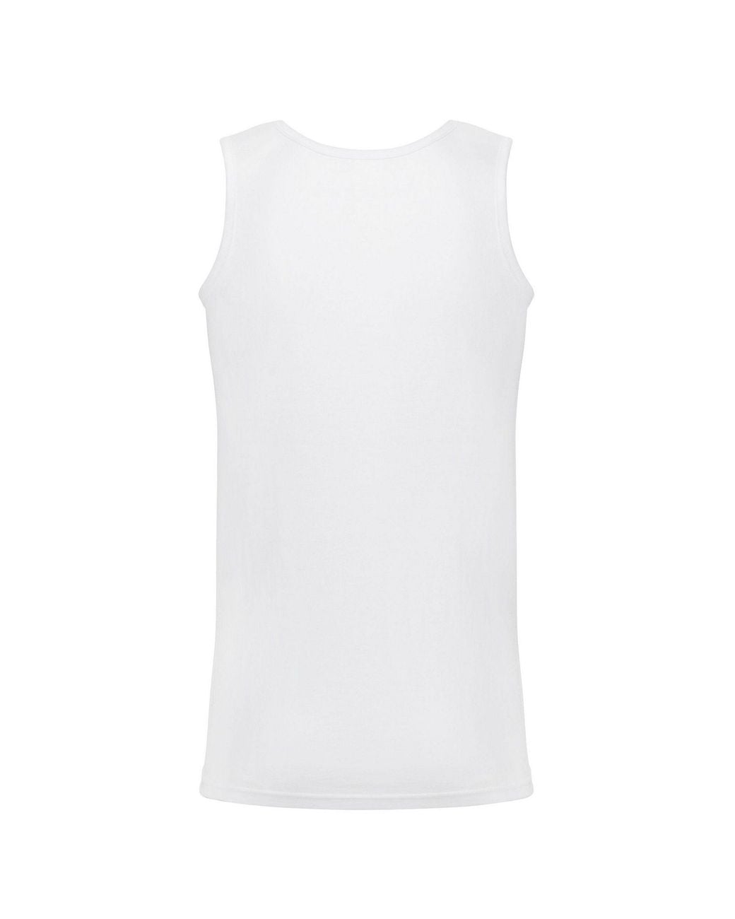 Fruit Of The Loom White Valueweight Athletic Vest Top for men