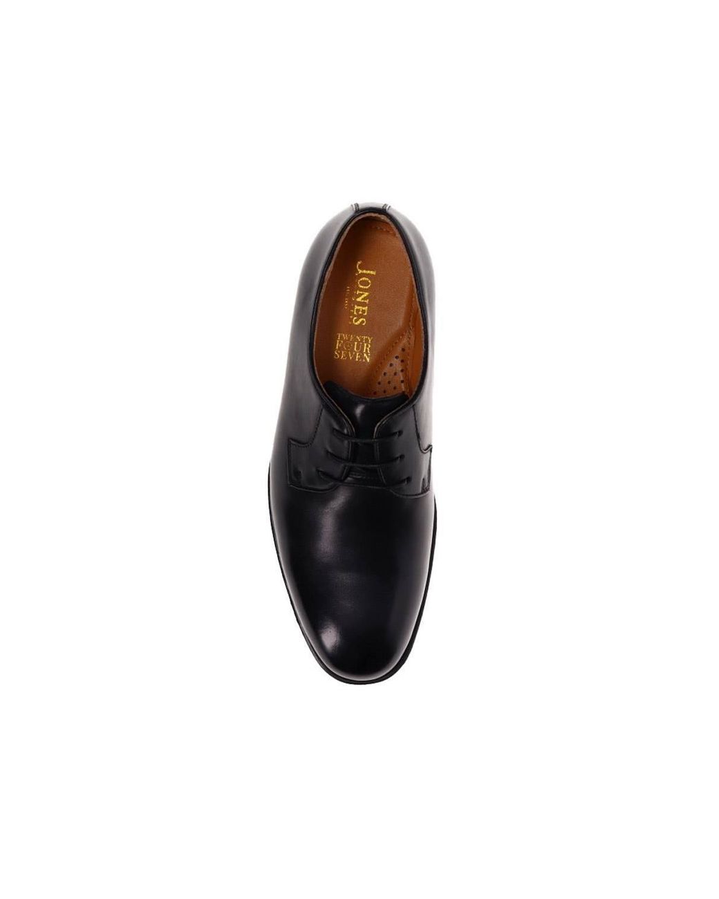 Jones Bootmaker Black Manchester Wide Leather Lace-Ups for men
