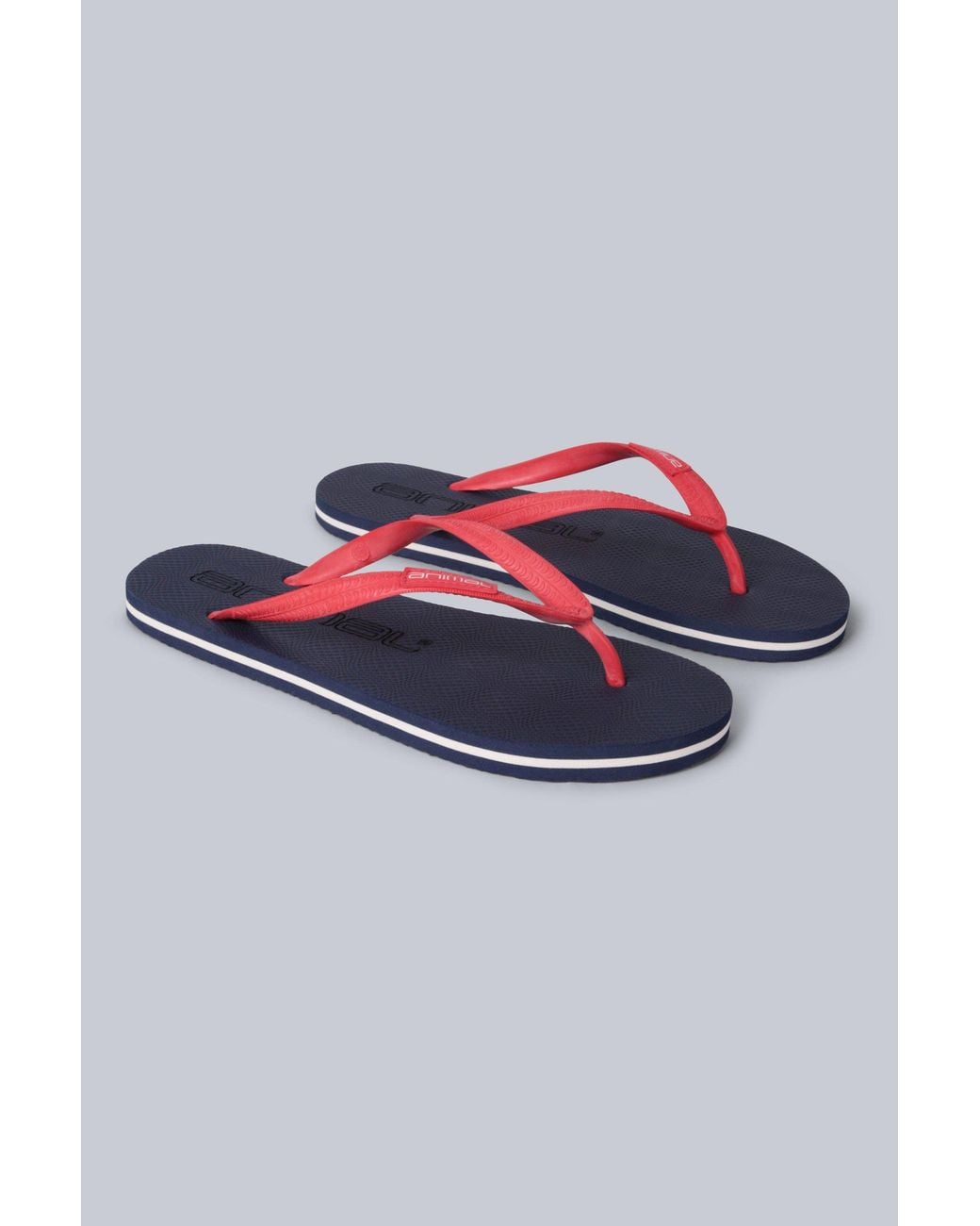 Animal Gray 'Oceana' Soft Lightweight Striped Beach Pool Slip On Flip Flops