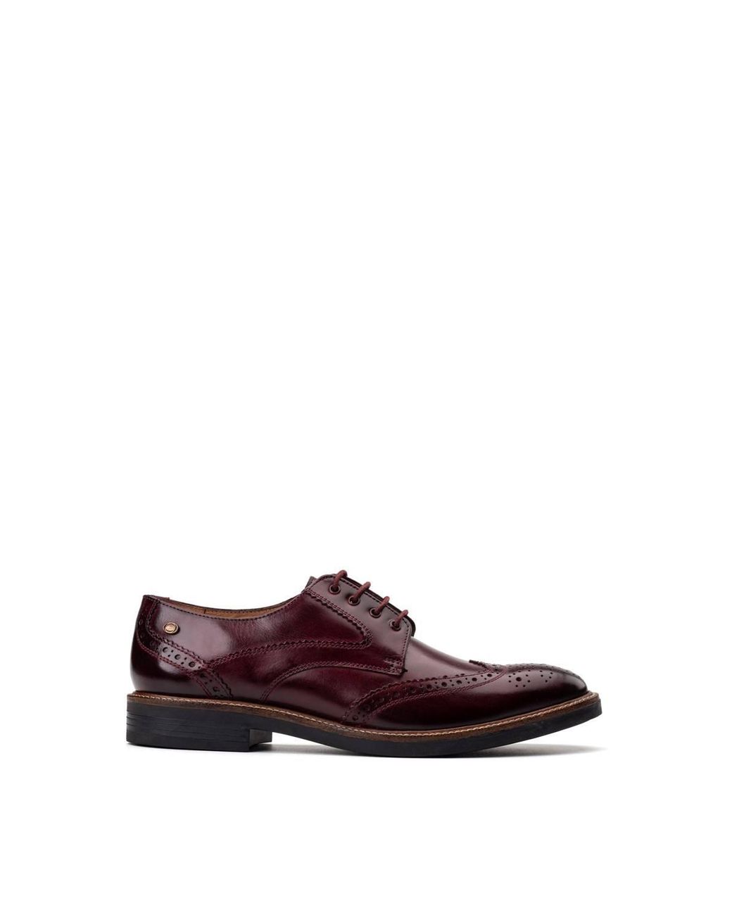 Base London Brown York Brogue Shoe for men