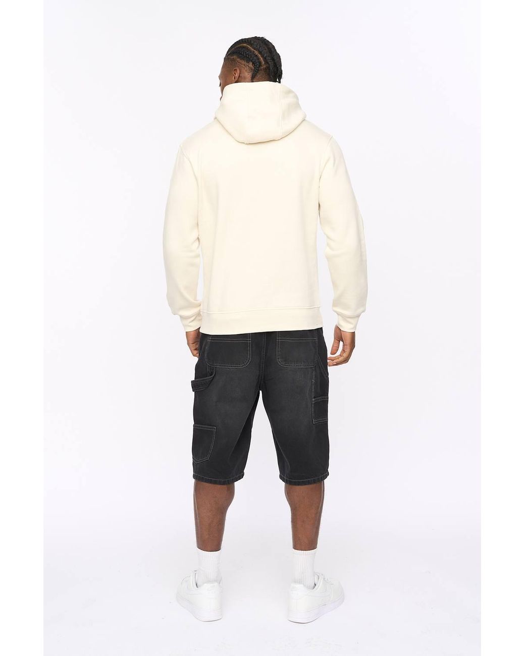 Crosshatch Natural Hallfell Overhead Hoodie With Bold Chest Branding for men