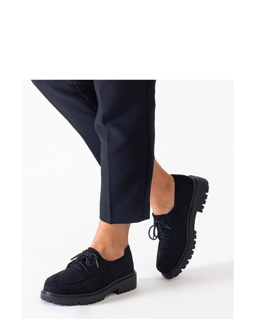 Love Lace Blue Winter Elegant Suede Lace Up Shoes