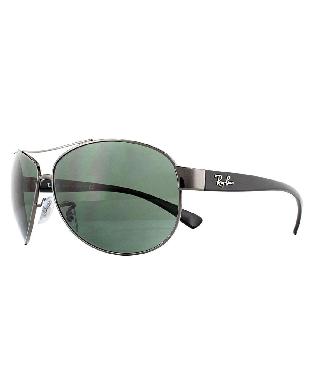 Ray-Ban Green Aviator Gunmetal Sunglasses for men