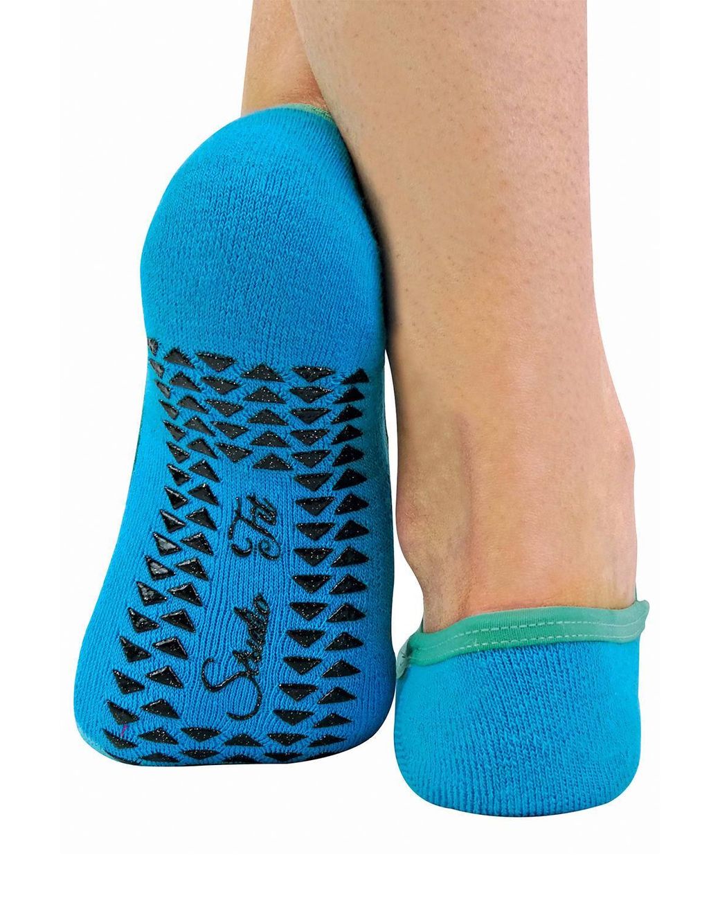 Sock Snob Blue 6 Pack Non Slip Yoga Socks With Straps