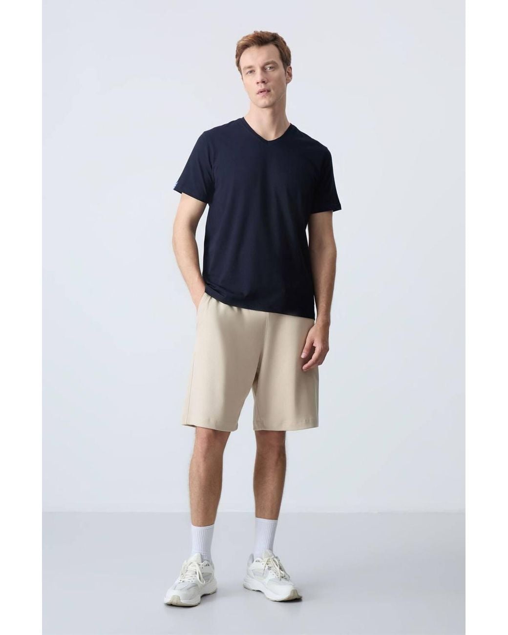 TOMMY LIFE Natural Cotton-Blend Sweat Shorts for men