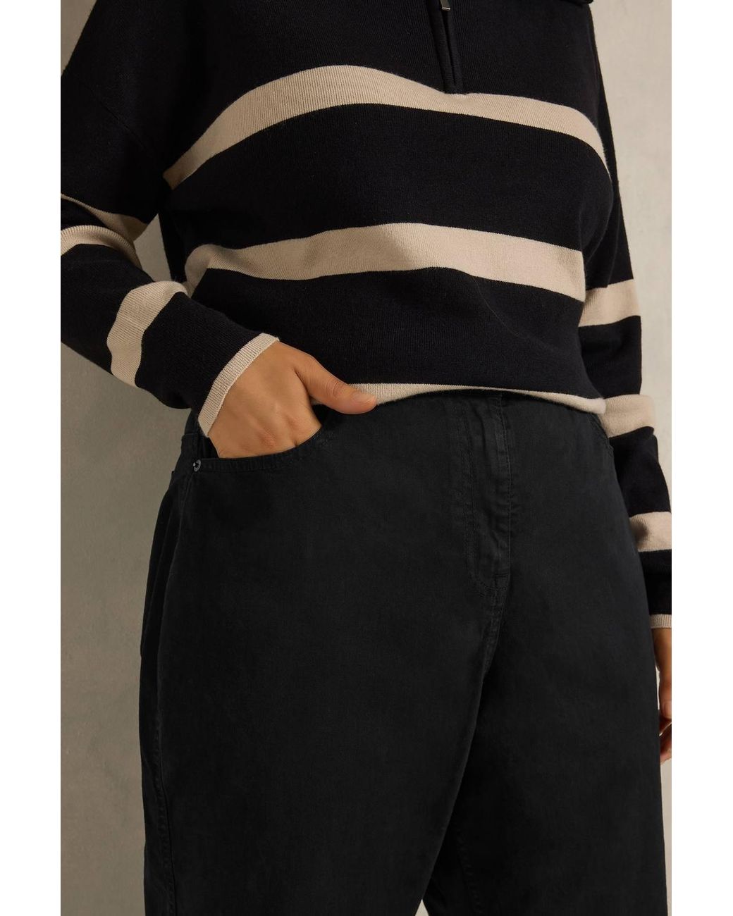 Evans Black Barrel Leg Jeans