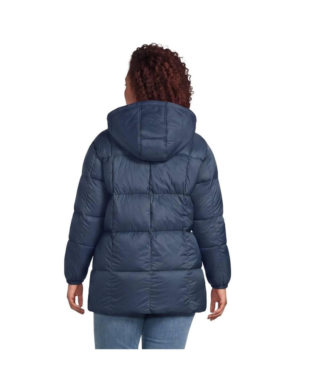 Lands' End Blue Plus Wanderweight Down Packable Puffer Jacket