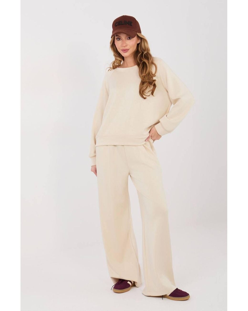 Love Lace Natural Butter Soft Viscose Blend Tracksuit Set