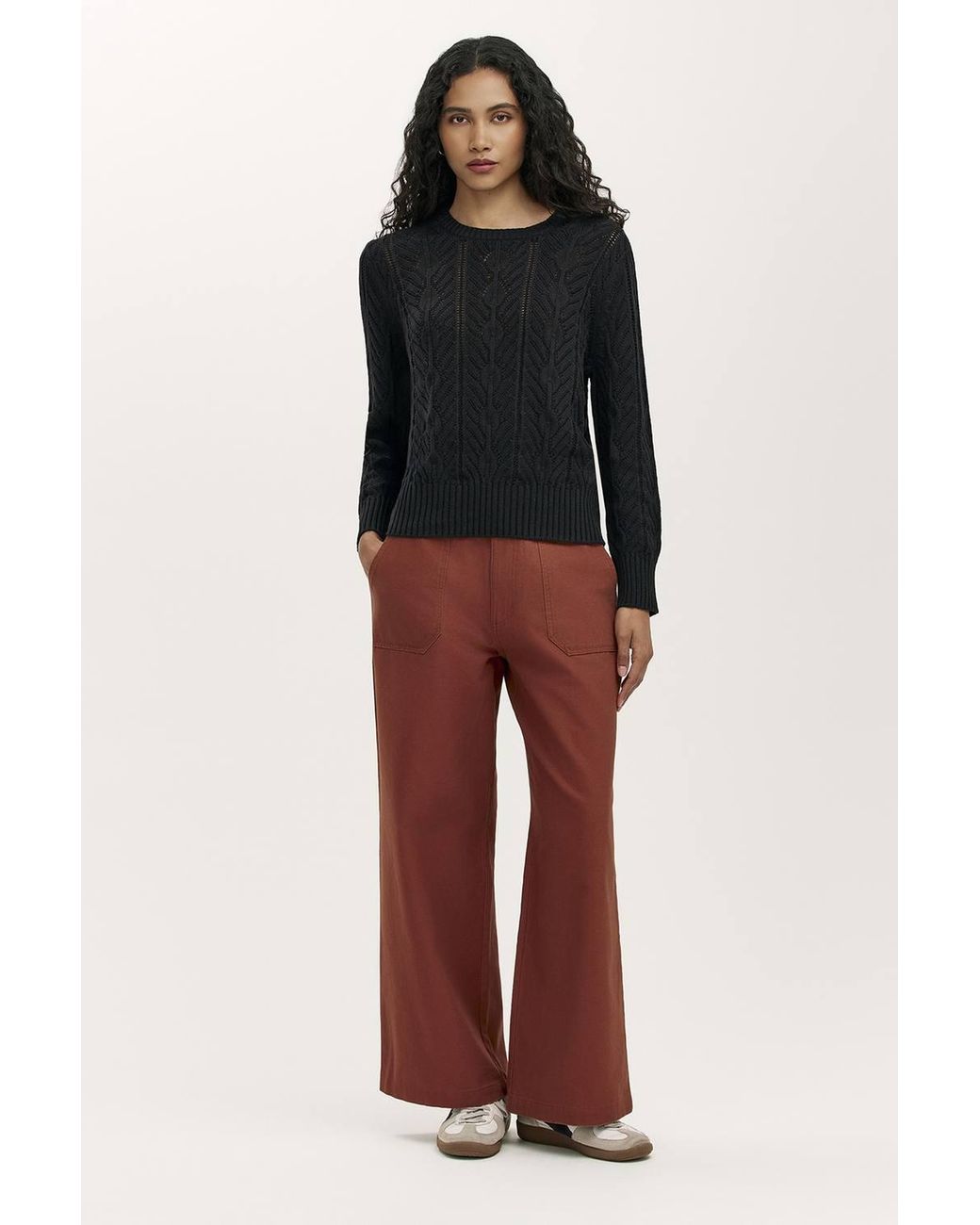 Finery London Black Valerie Round Neck Knitted Sweater