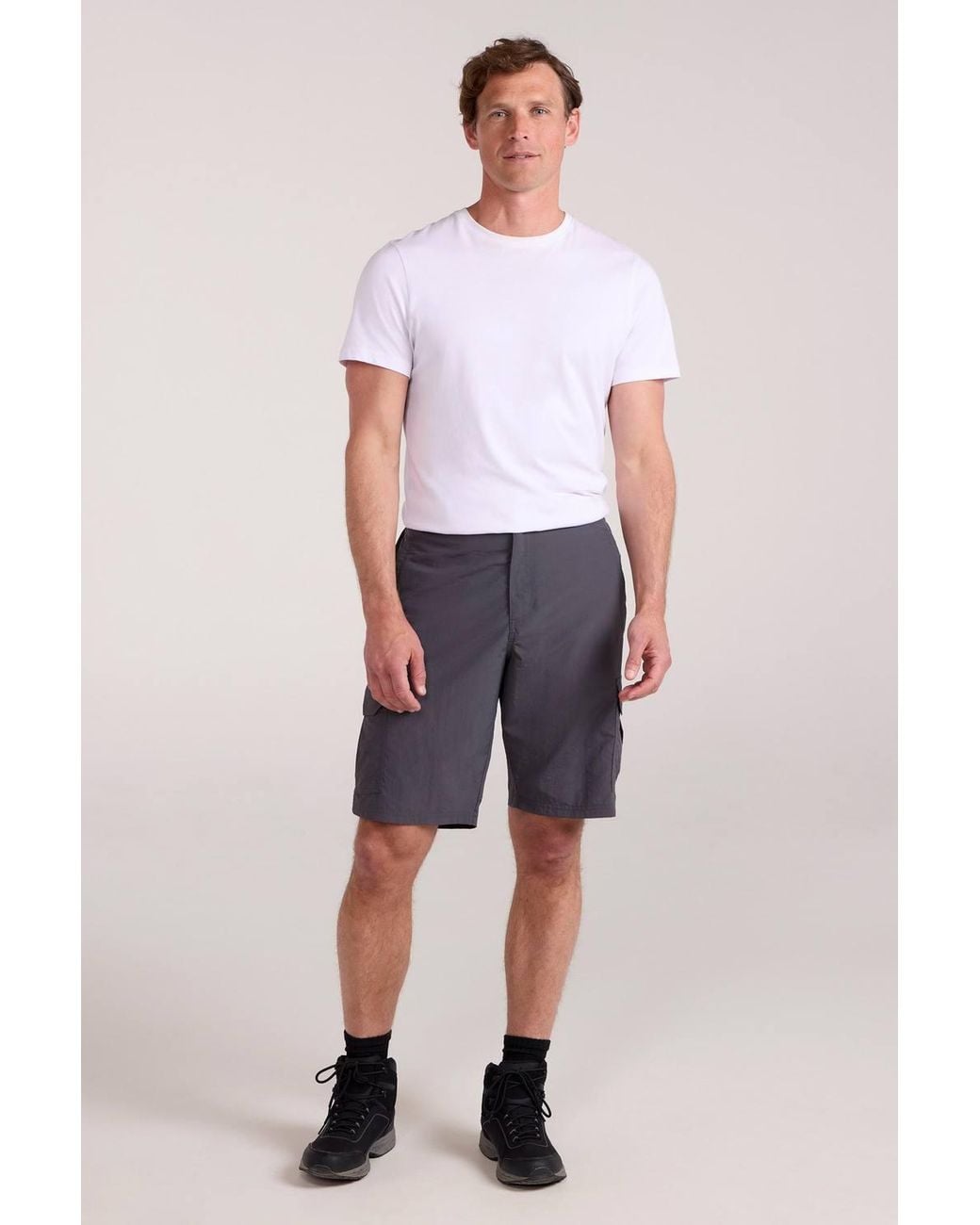 Mountain Warehouse Gray Explore Shorts 100% Nylon Quick Drying Lightweight for men