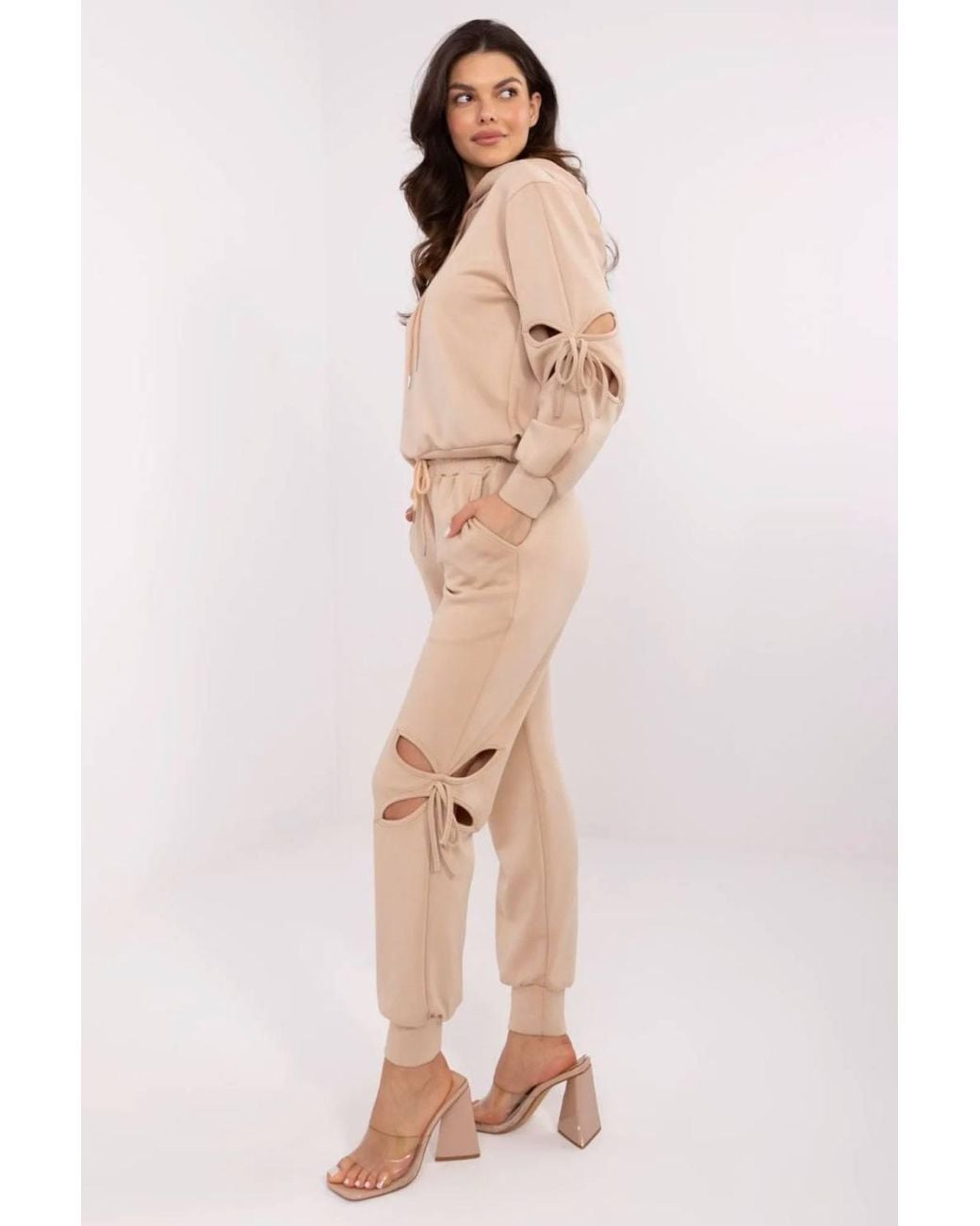 Love Lace Natural Butter Soft Casual Hoodie & Jogger Set