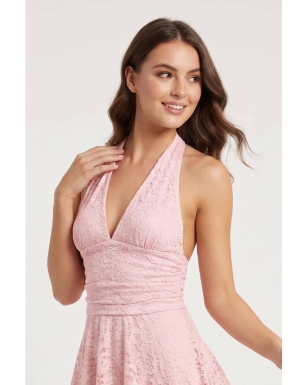 Stylewise Pink Halter Neck Lace