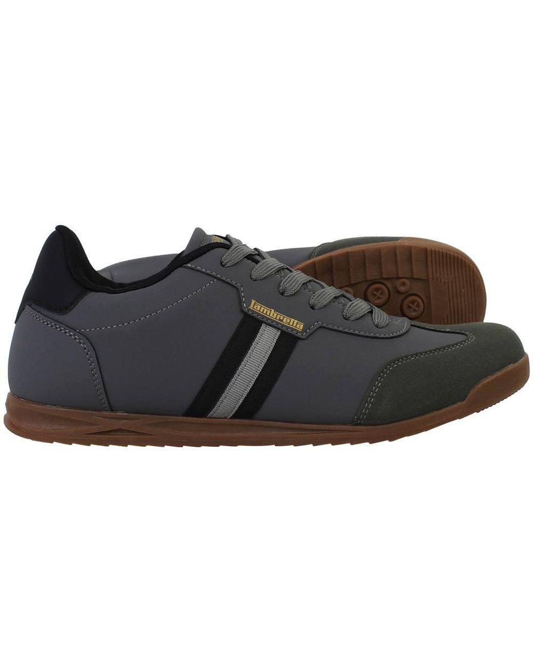 Lambretta Black Tackle Trainers for men