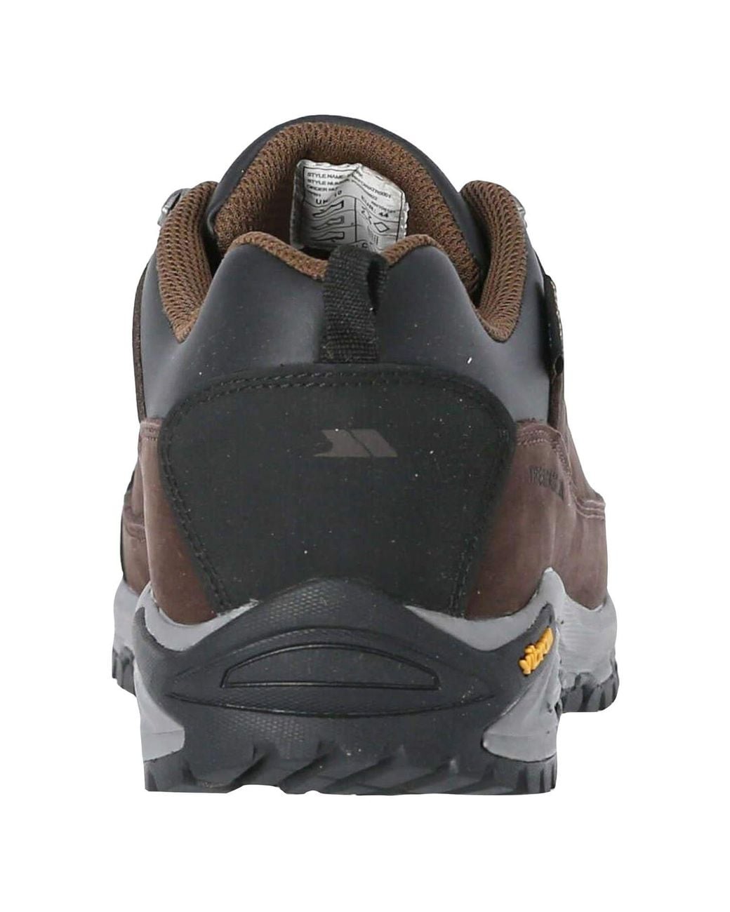 Trespass Brown Falark Vibram Leather Walking Shoe for men
