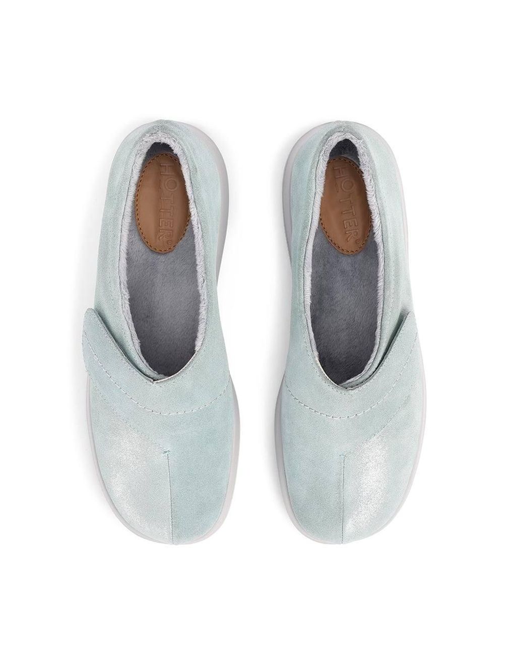 Hotter Gray 'Wrap' Slippers