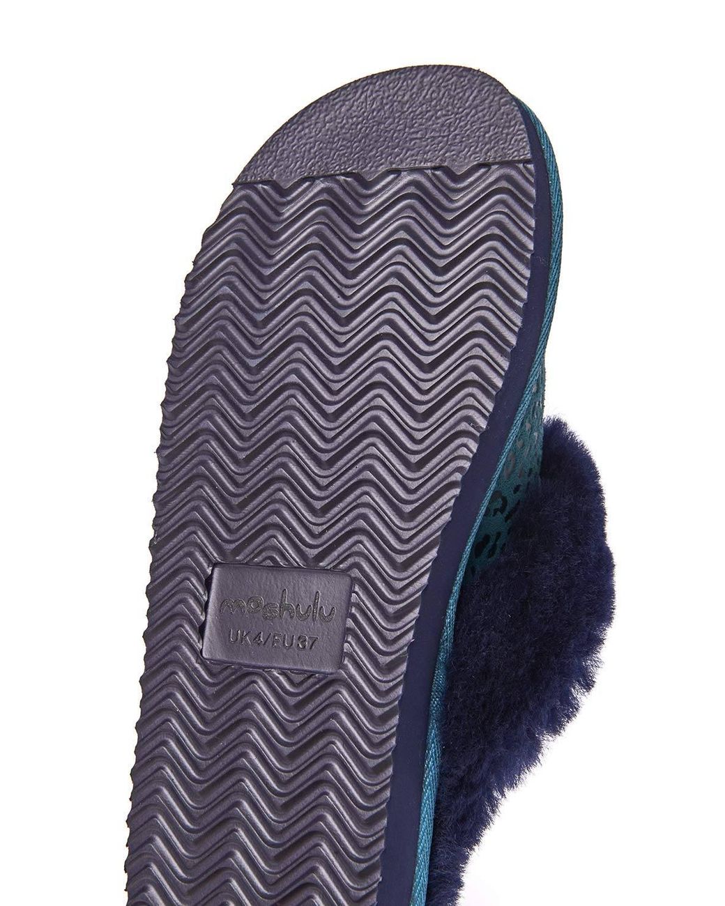 Moshulu Blue 'Tiree' Sheepskin Mule Slippers