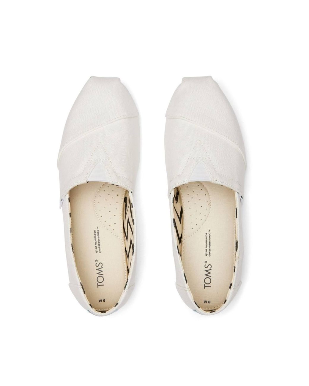 TOMS White Alpargata Slip On Shoe