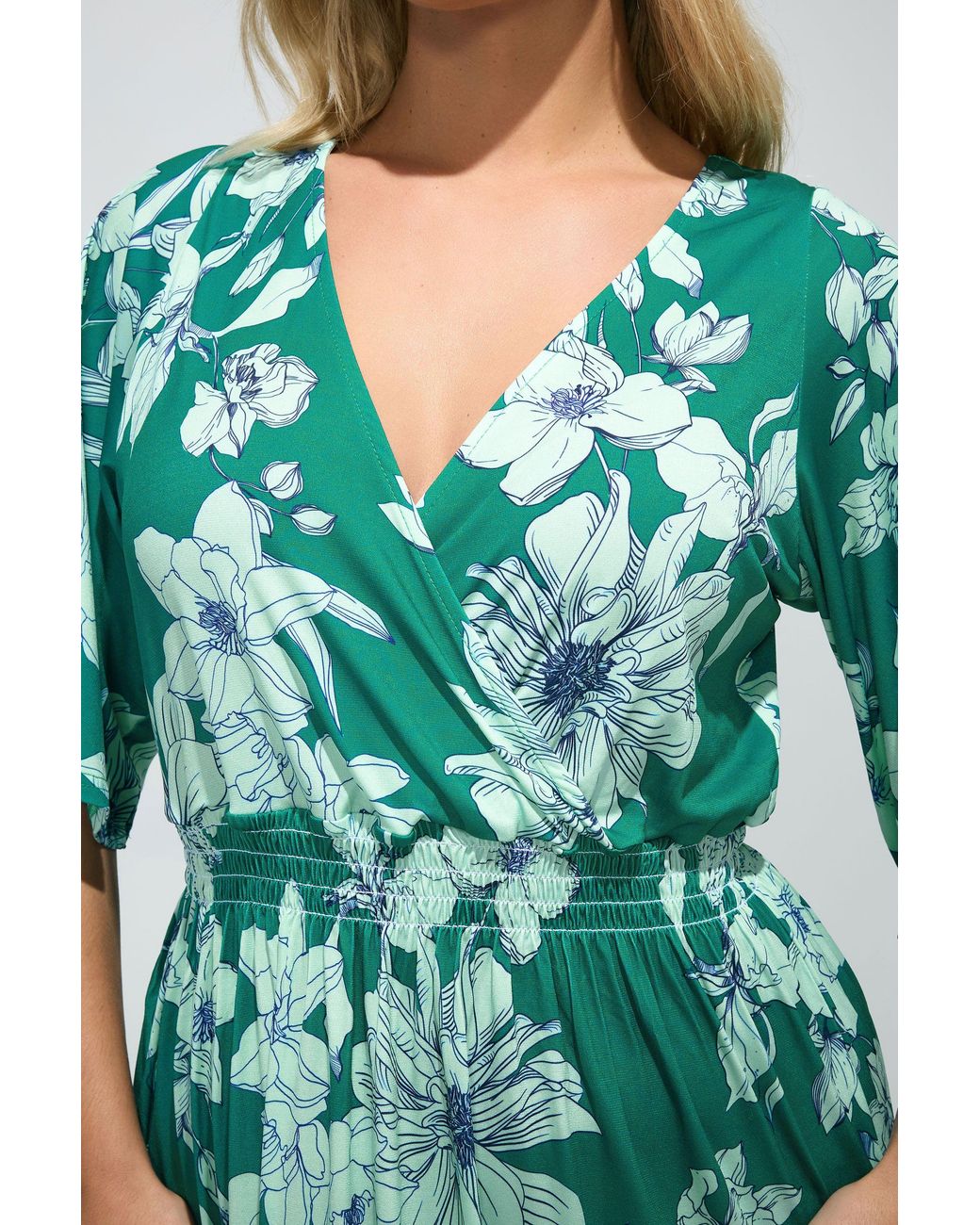 Yours Green Floral Print Maxi Dress