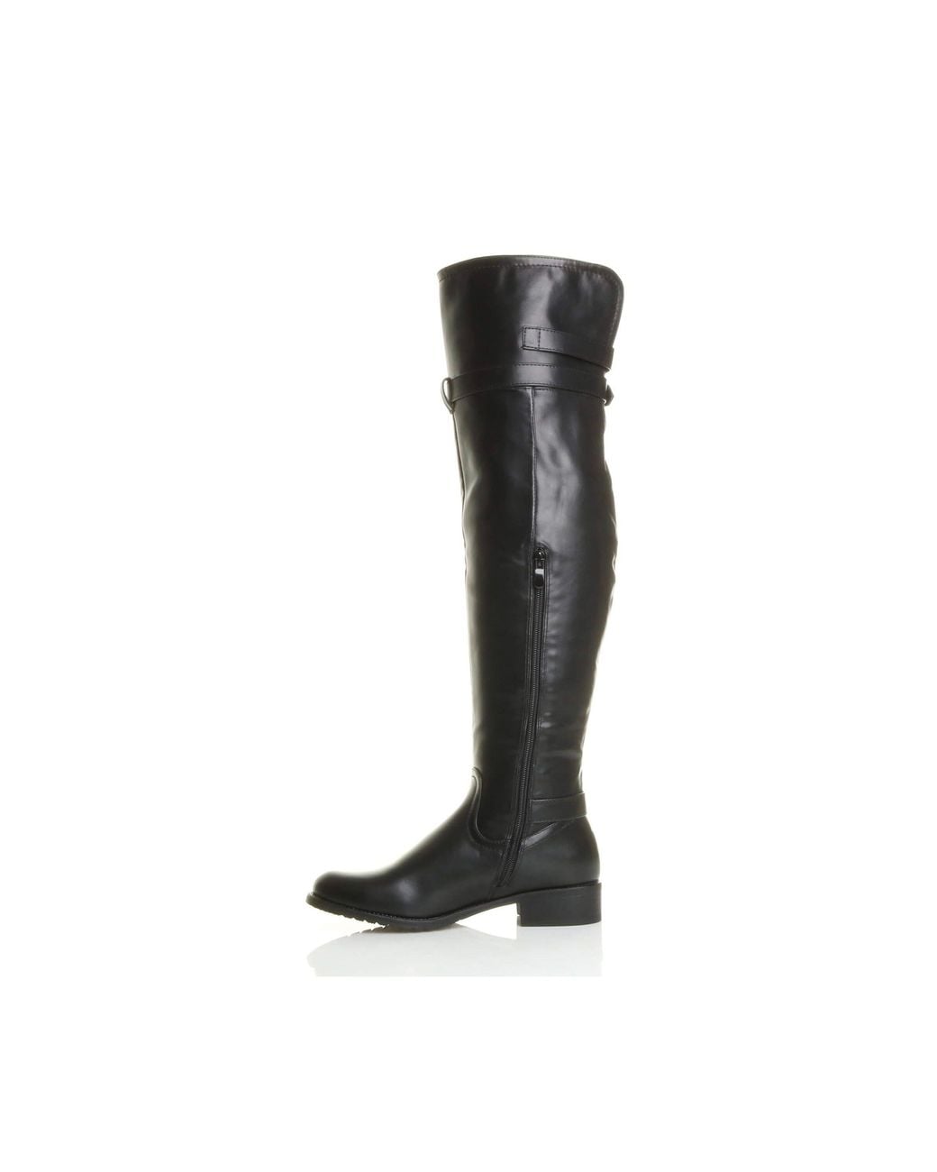 AJVANI Black Riding Over The Knee Boots