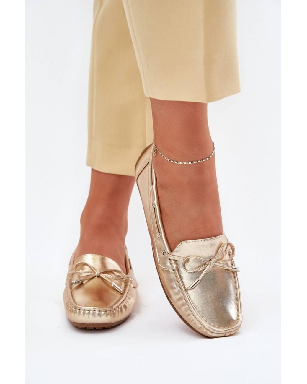 Love Lace Metallic Lace-Up Suede Loafers With Bow