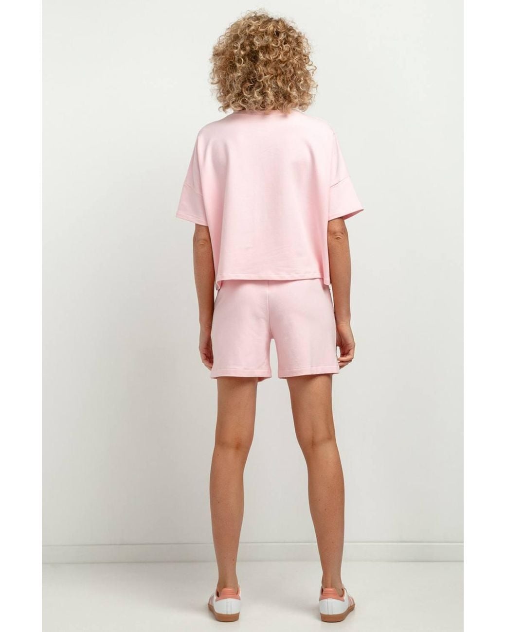 Love Lace Pink Urban Street Short Sleeve Knit Blouse