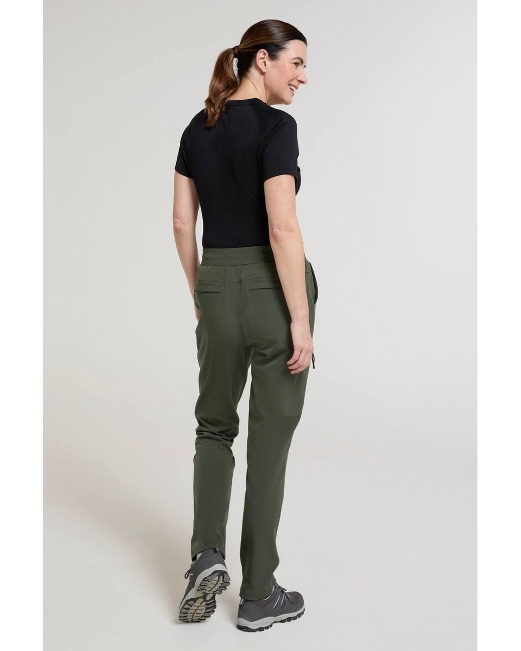 Mountain Warehouse Green 'Adventure' Water Resistant Stretchy Comfy Ribbed Waist Trousers