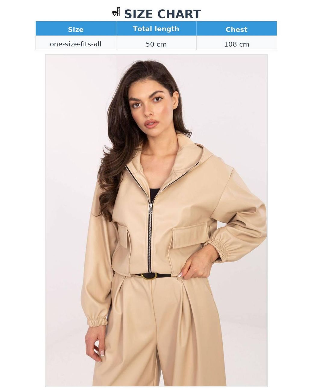 Love Lace Natural Stylish Short Zip Jacket With Insulation Pockets
