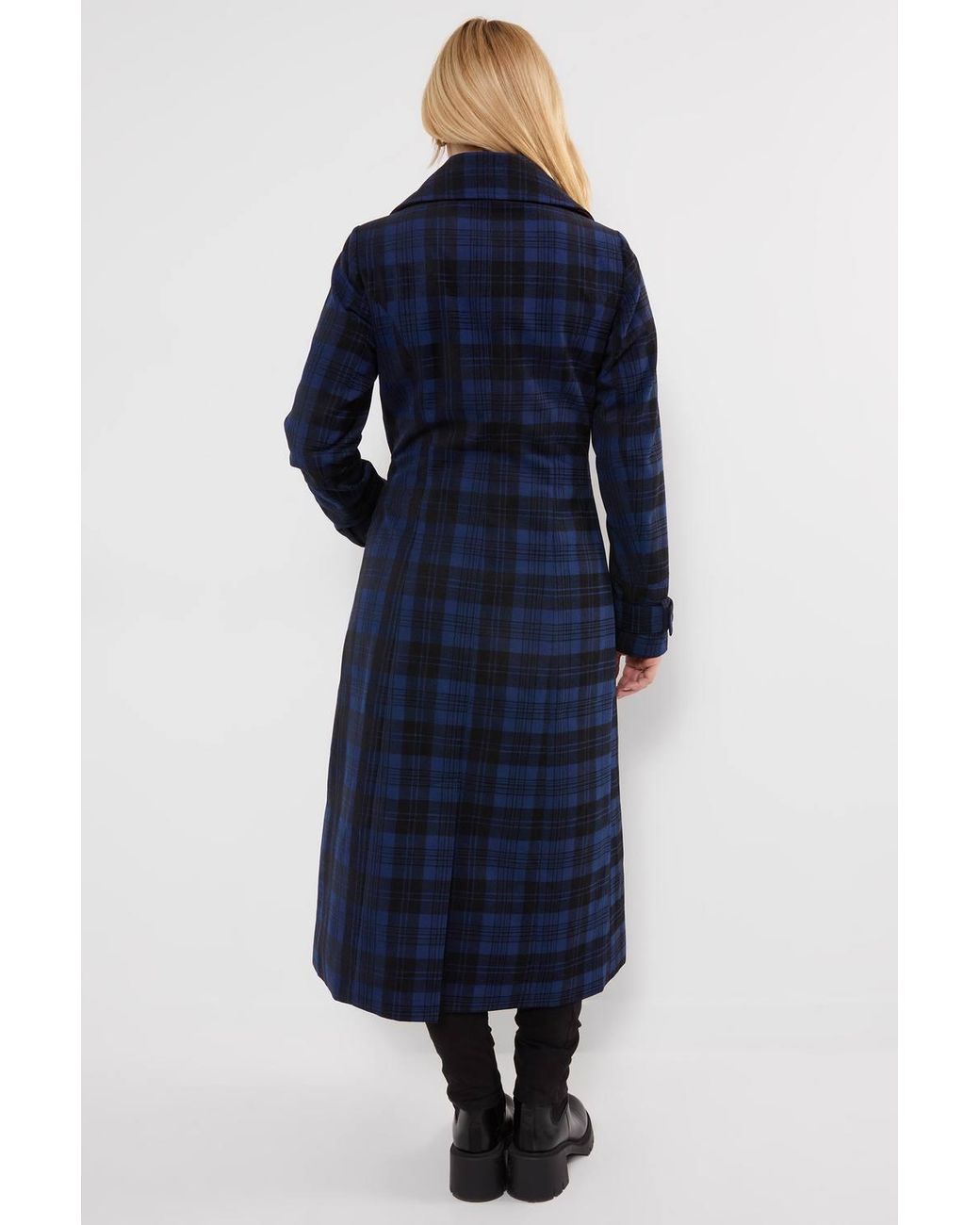 Joe Browns Blue Roxie Long Check Coat