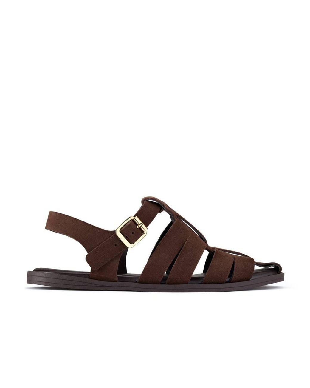 Clarks Brown Nori Bay Suede Flat Sandals