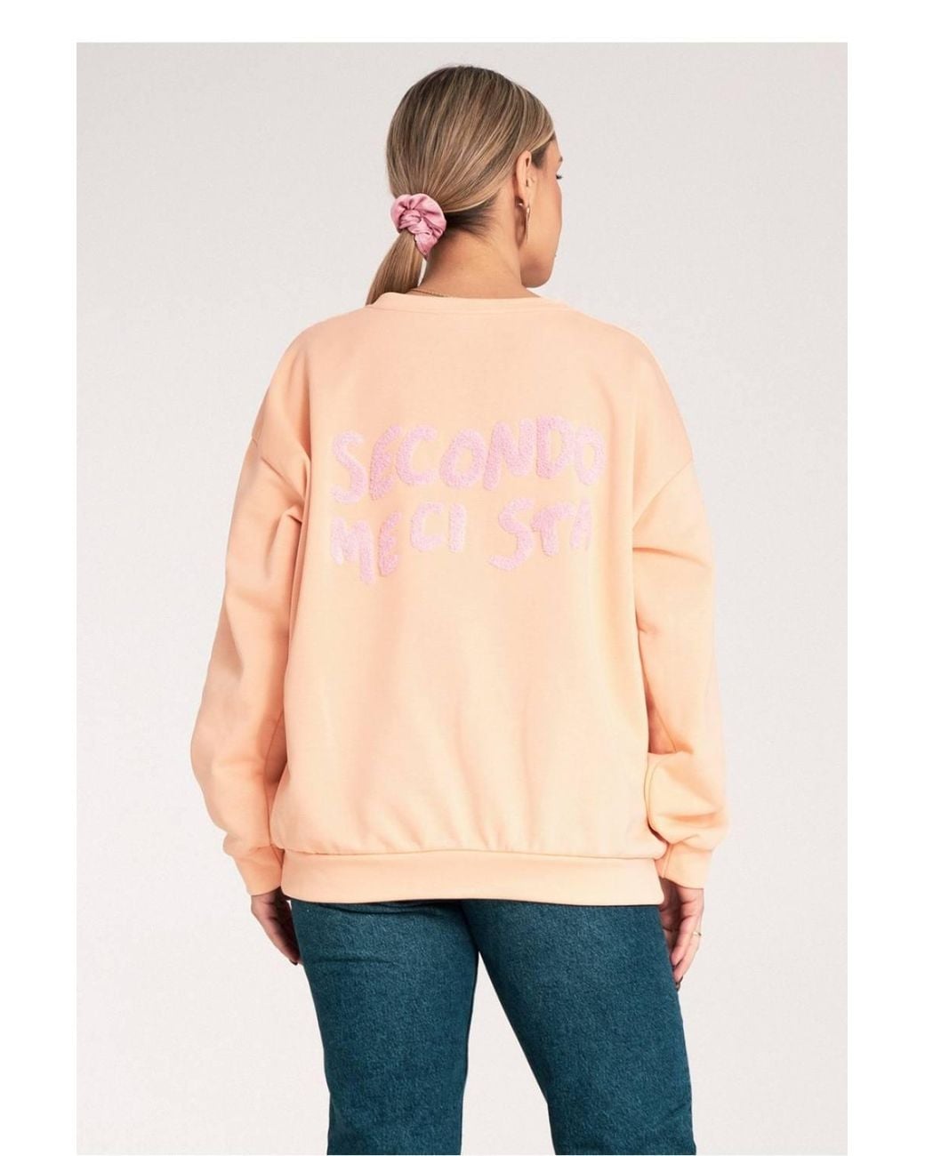 Love Lace Blue Cotton Relaxed Long Sleeve Blouse With Embroidery