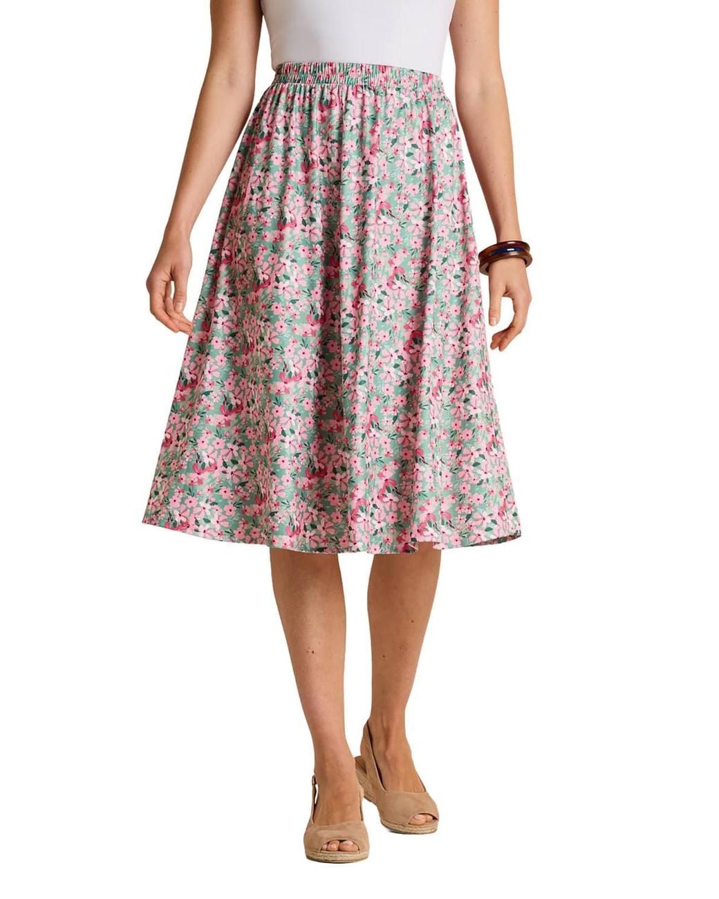 Chums Pink Print Elasticated Waist Skirt