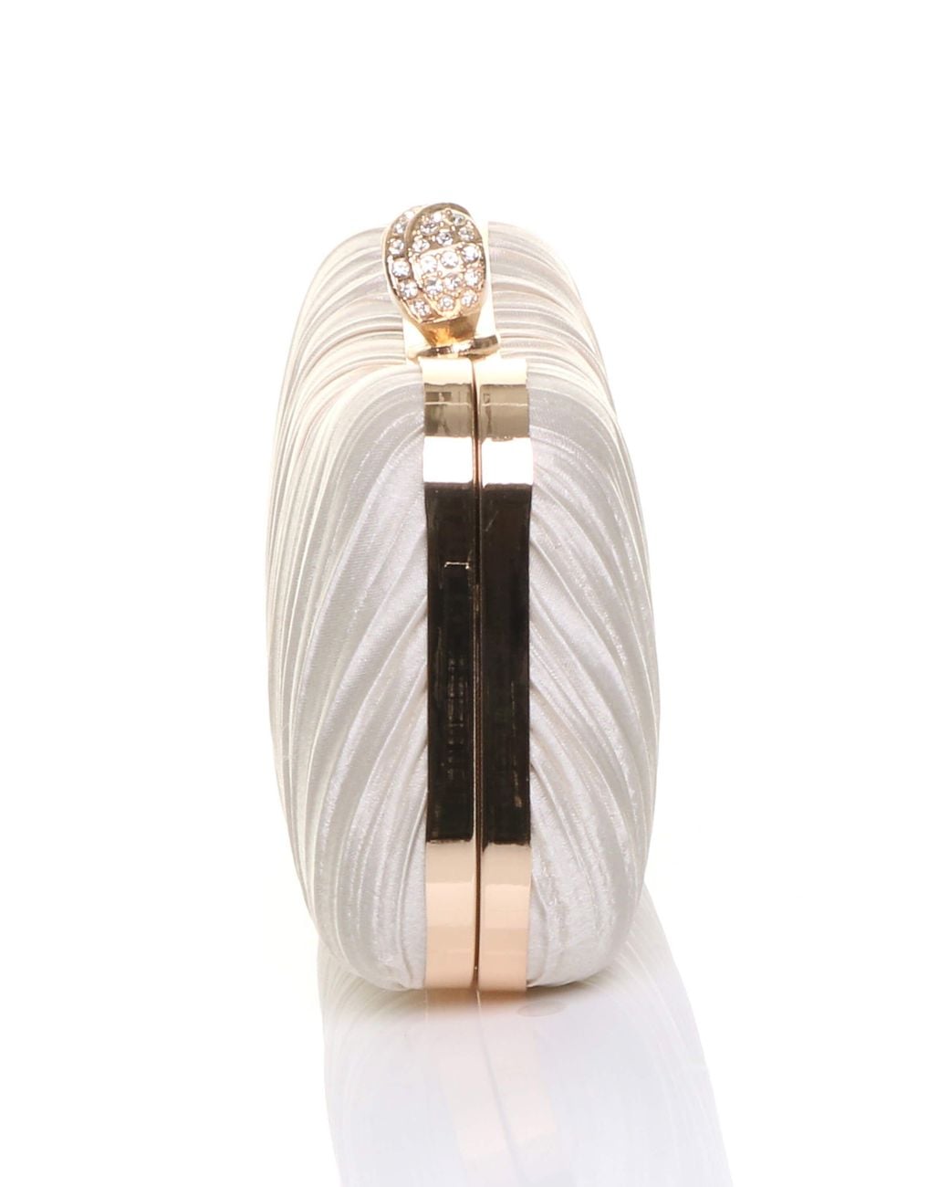 AJVANI Pink Evening Party Wedding Ruched Clutch Bag