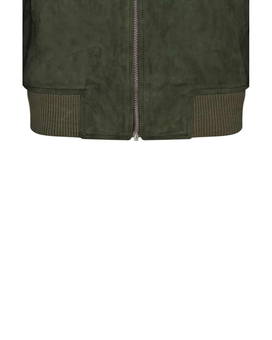 Infinity Leather Green Goat Suede Ma-1 Bomber Jacket-North for men