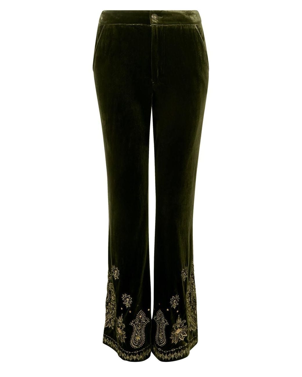 Joe Browns Black Velour Embroidered Bootcut Trouser
