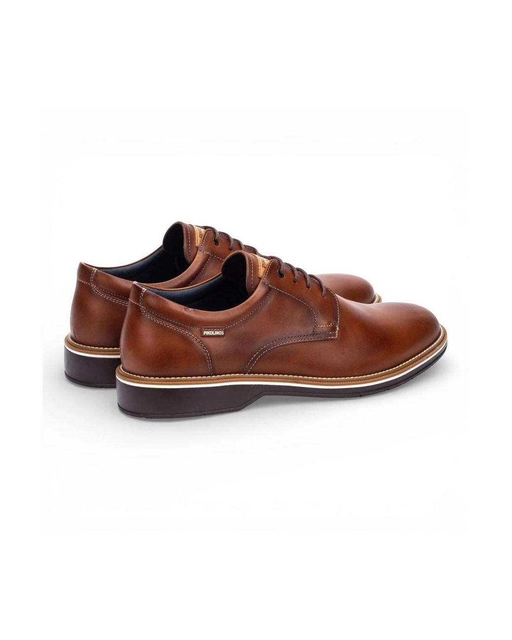 Infinity Leather Brown Pikolinos Leather Lace-Up Derby Comfort Shoes for men