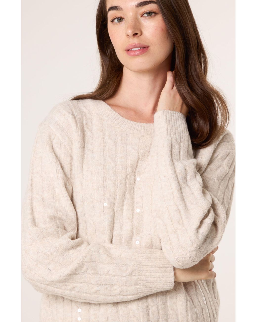 Blue Vanilla Natural Long Sleeve Round Neck Jumper