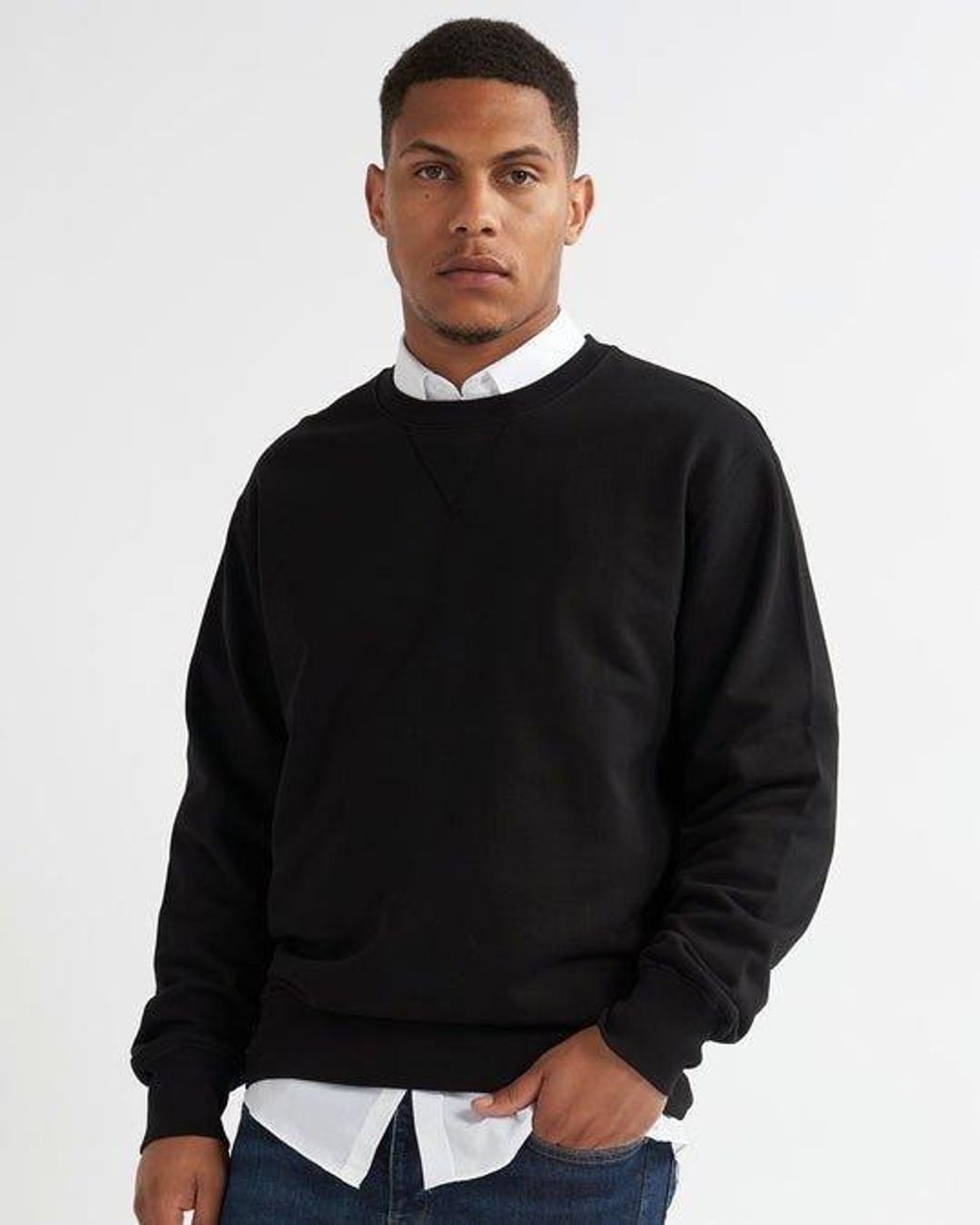 Alse Studio Black Cotton Pullover Premium Quality Sweatshirt Long Sleeve