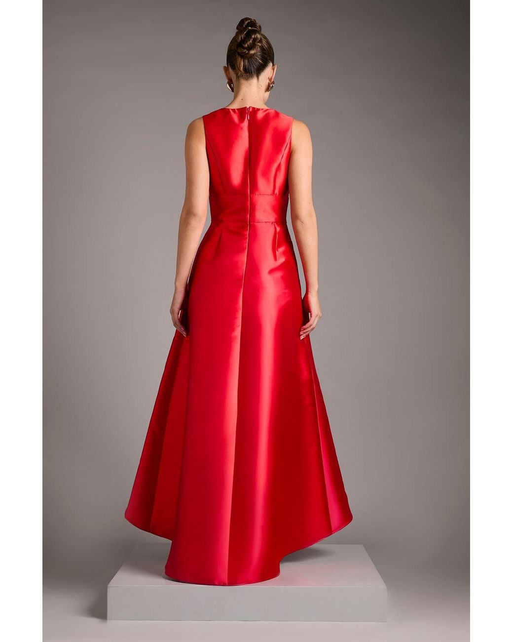 Coast Red Plunge Waterfall Maxi Dress