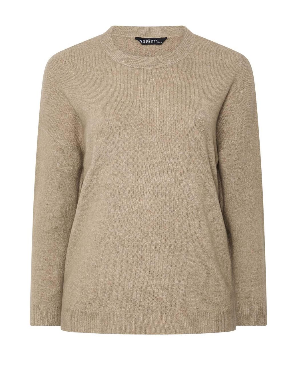 Yours Natural Crew Neck Knitted Jumper