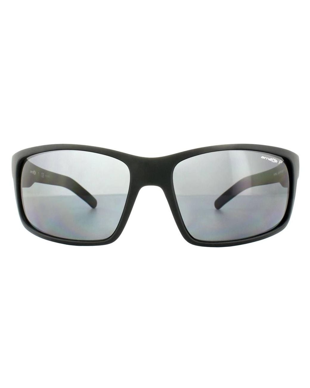 Arnette Gray Wrap Fuzzy Polarized Sunglasses for men