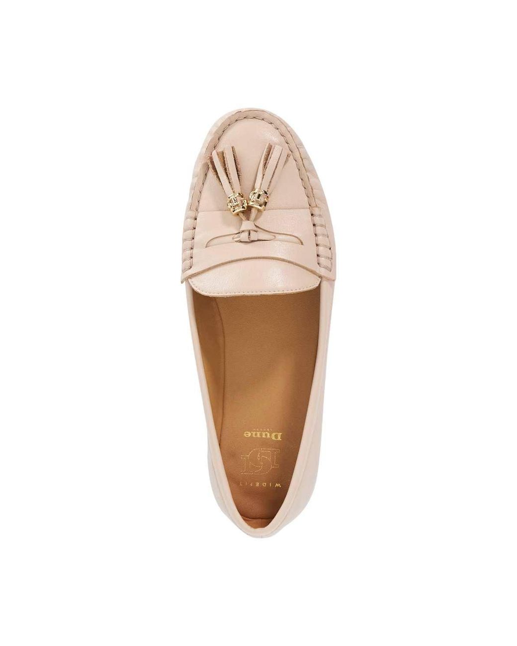 Dune Pink Wide Fit 'Geen' Leather Loafers